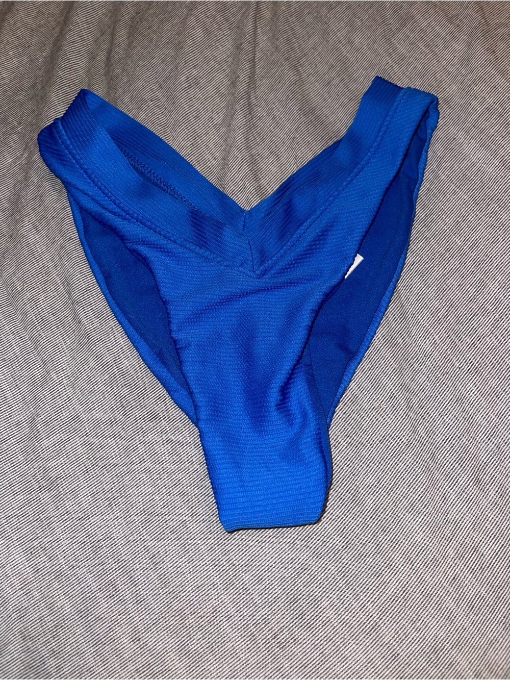 NWOT Blue High-Cut Bikini Bottom Medium